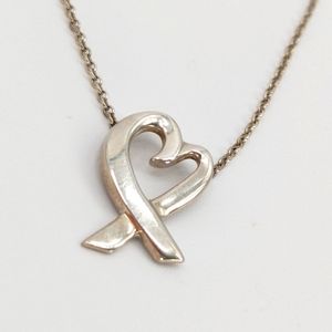 Tiffany & Co. Loving Heart 16" Necklace. 925 Sterling Silver Medium size Picasso